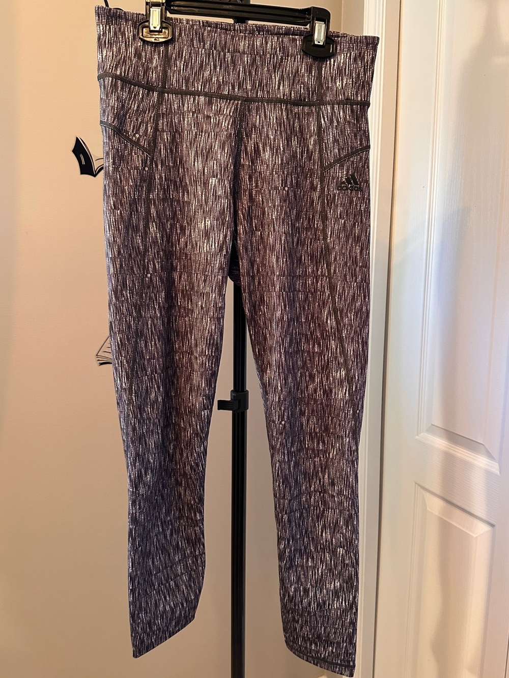 Adidas High-Rise Printed Capri Leggings - Purple